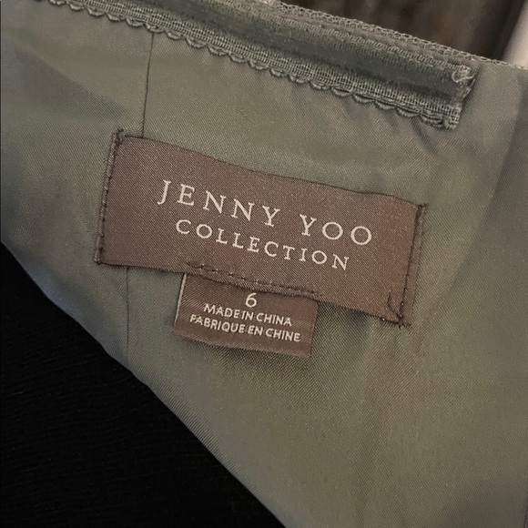 Jenny Yoo Strapless convertible Gray Dress size 6 - Picture 6 of 6